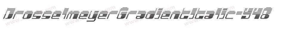 DrosselmeyerGradientItalic-Y484字体转换
