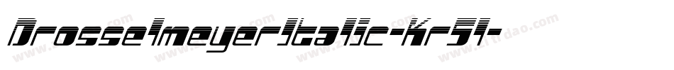 DrosselmeyerItalic-Kr5l字体转换
