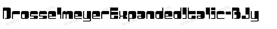 DrosselmeyerExpandedItalic-BJy8字体转换