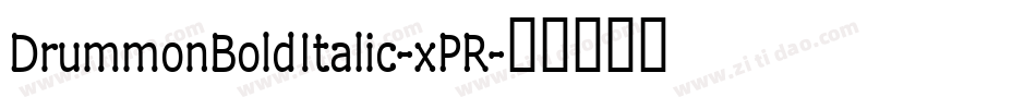 DrummonBoldItalic-xPR字体转换