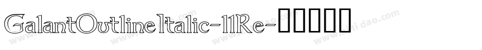 GalantOutlineItalic-l1Re字体转换