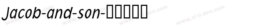 Jacob-and-son字体转换