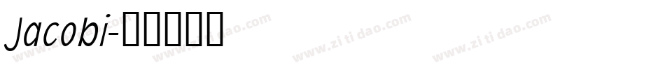 Jacobi字体转换
