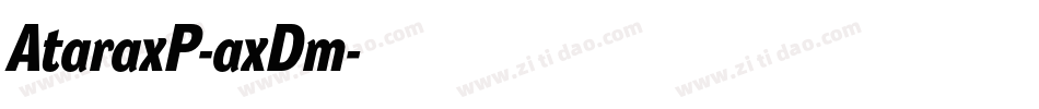 AtaraxP-axDm字体转换