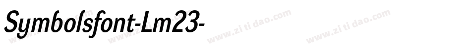 Symbolsfont-Lm23字体转换