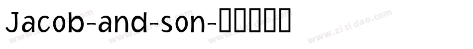 Jacob-and-son字体转换