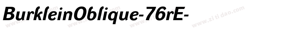 BurkleinOblique-76rE字体转换