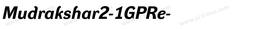 Mudrakshar2-1GPRe字体转换