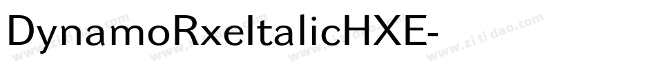 DynamoRxeItalicHXE字体转换