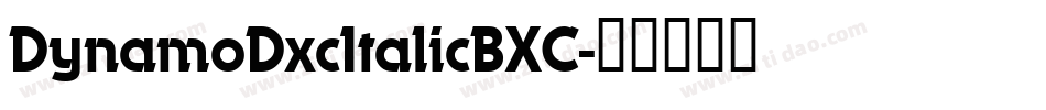 DynamoDxcItalicBXC字体转换