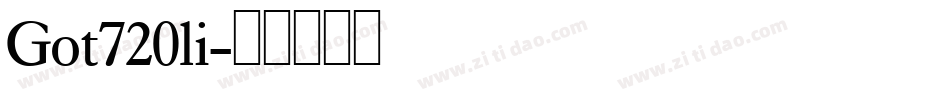 Got720li字体转换
