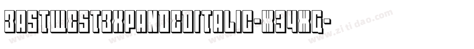 EastWestExpandedItalic-X34XG字体转换