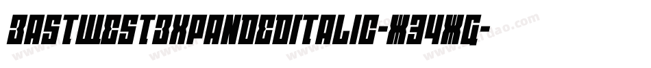 EastWestExpandedItalic-X34XG字体转换