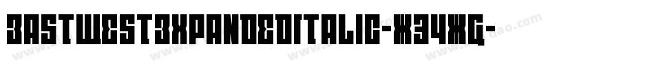 EastWestExpandedItalic-X34XG字体转换