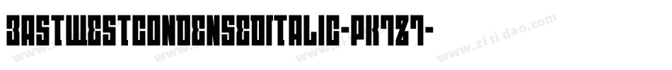 EastWestCondensedItalic-PK7Z7字体转换