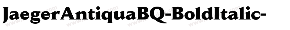 JaegerAntiquaBQ-BoldItalic字体转换