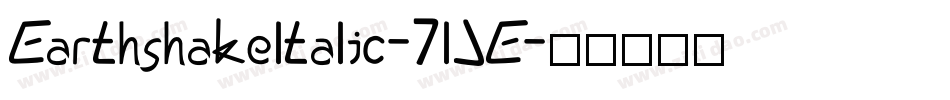 EarthshakeItalic-7lJE字体转换