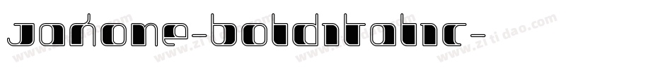Jakone-BoldItalic字体转换