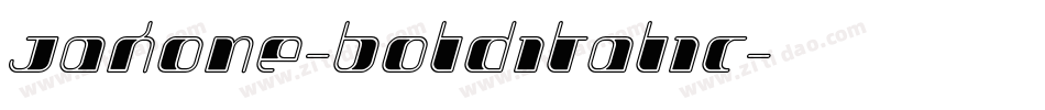 Jakone-BoldItalic字体转换