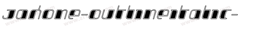 Jakone-OutlineItalic字体转换