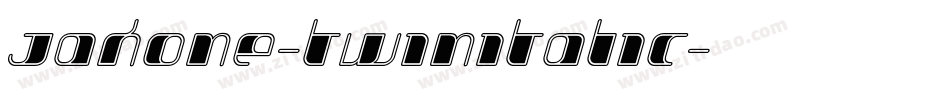 Jakone-TwinItalic字体转换