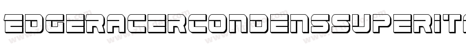 EdgeRacerCondensSuperItal-XogG字体转换