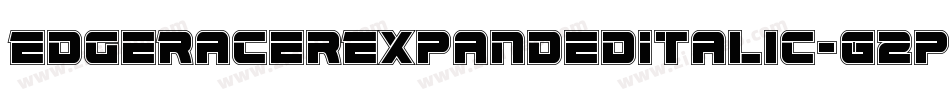 EdgeRacerExpandedItalic-G2pO字体转换