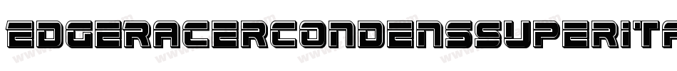 EdgeRacerCondensSuperItal-XogG字体转换