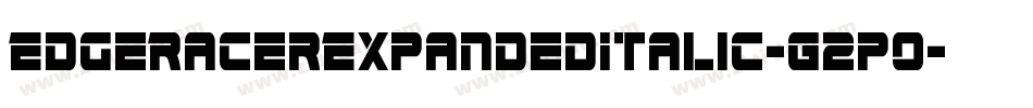 EdgeRacerExpandedItalic-G2pO字体转换