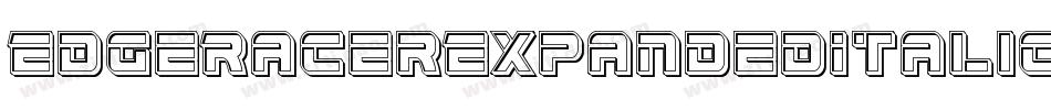 EdgeRacerExpandedItalic-G2pO字体转换