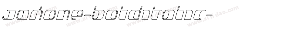 Jakone-BoldItalic字体转换