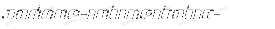 Jakone-InlineItalic字体转换
