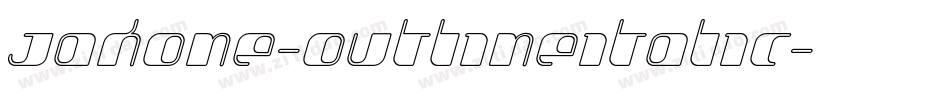 Jakone-OutlineItalic字体转换