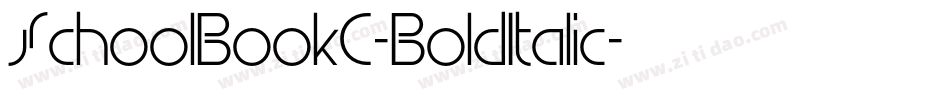 SchoolBookC-BoldItalic字体转换