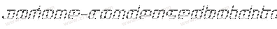 Jakone-CondensedBoldItalic字体转换
