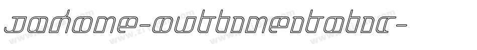 Jakone-OutlineItalic字体转换