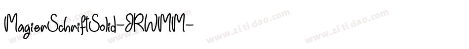 MagierSchriftSolid-JRWMM字体转换