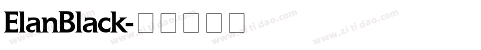 ElanBlack字体转换