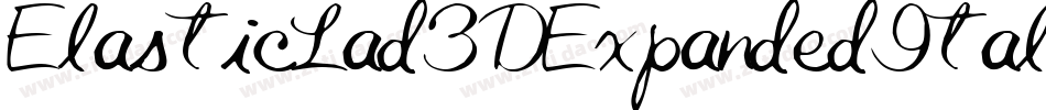 ElasticLad3DExpandedItalic-YzM6q字体转换