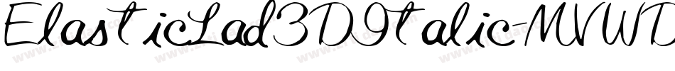 ElasticLad3DItalic-MVWDP字体转换