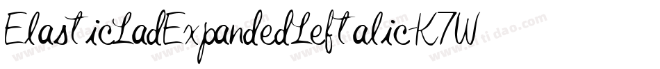 ElasticLadExpandedLeftalic-K7W6W字体转换