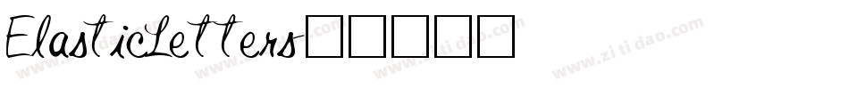 ElasticLetters字体转换