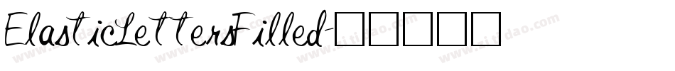 ElasticLettersFilled字体转换