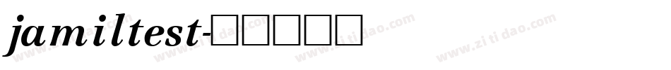 jamiltest字体转换