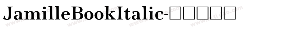 JamilleBookItalic字体转换