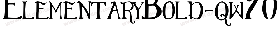 ElementaryBold-qw70字体转换