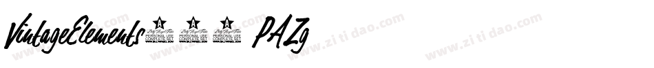 VintageElements011-PAZg字体转换