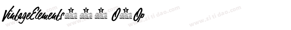 VintageElements018-O9Op字体转换