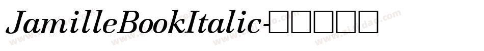 JamilleBookItalic字体转换