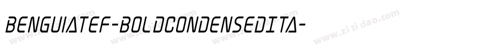 BenguiatEF-BoldCondensedIta字体转换